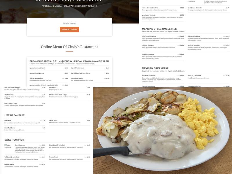 Cindy's Restaurant Menu