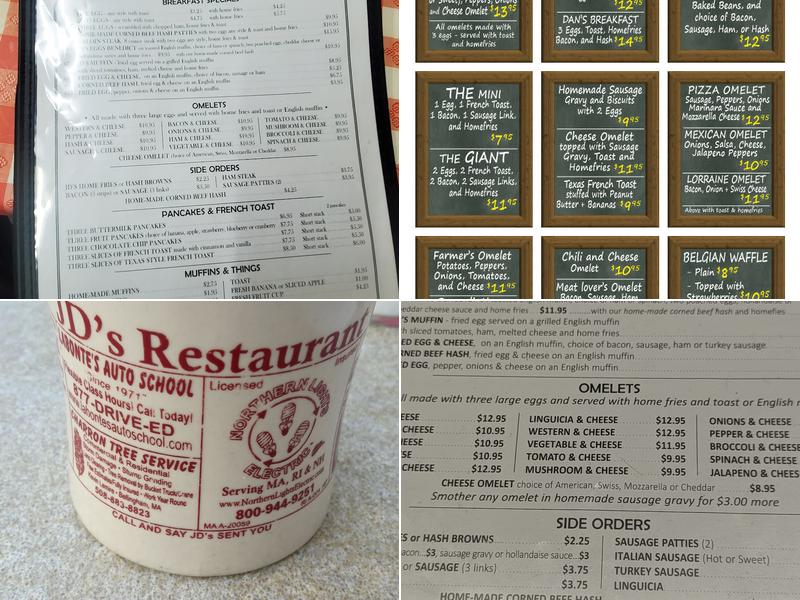 JD's RESTAURANT Menu