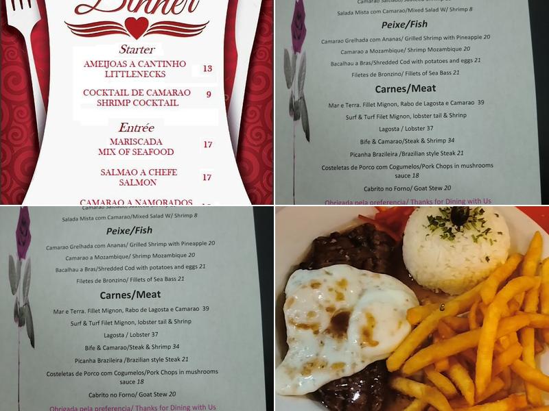 Cantinho Bar & Grill Menu