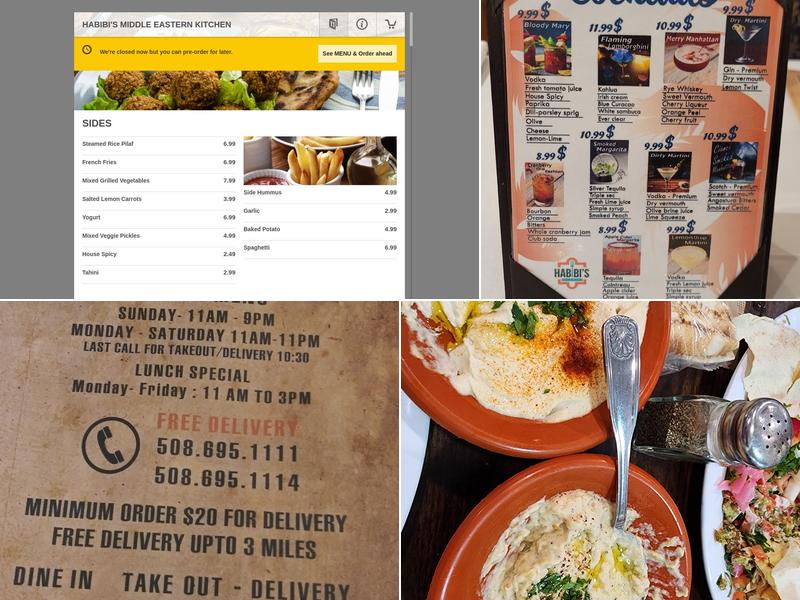 Habibi's Middle Eastern Kitchen Menu