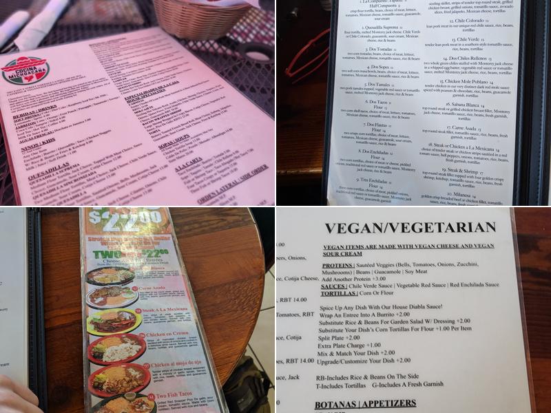 Cocina Michoacana Oakdale Menu