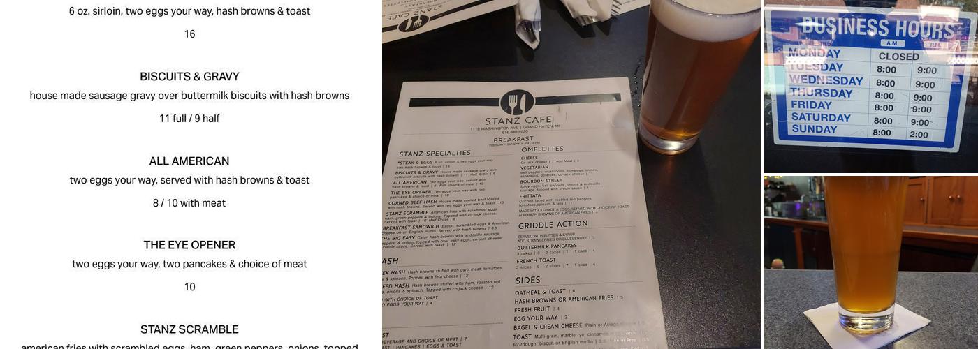 Stanz Cafe Menu