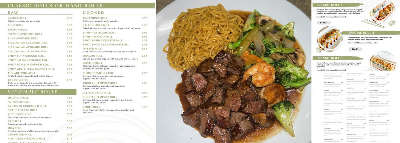 Lucky Sushi Cafe Menu