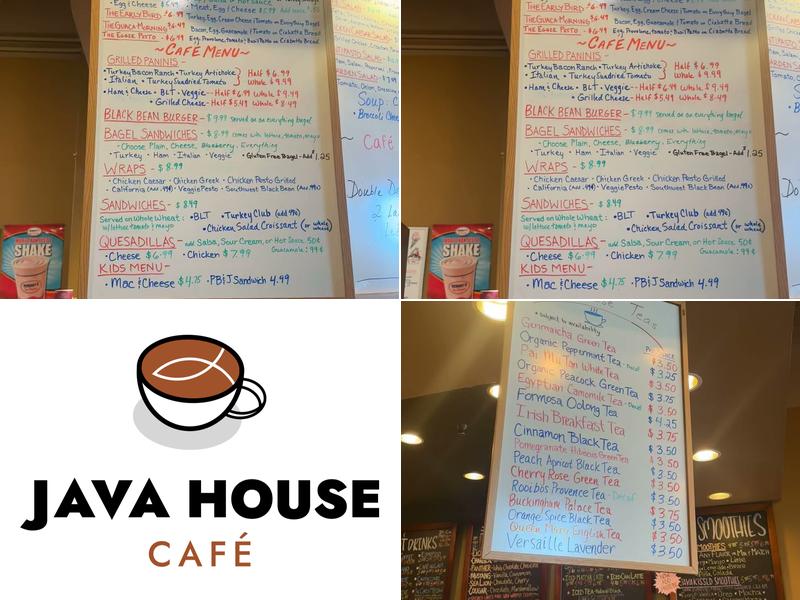 Java House Menu