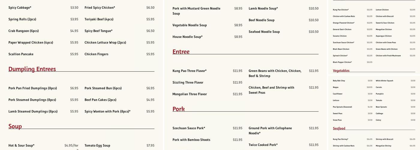 Little Q Hot Pot Menu