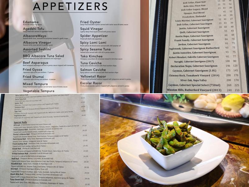 Raw Sushi Bistro Menu