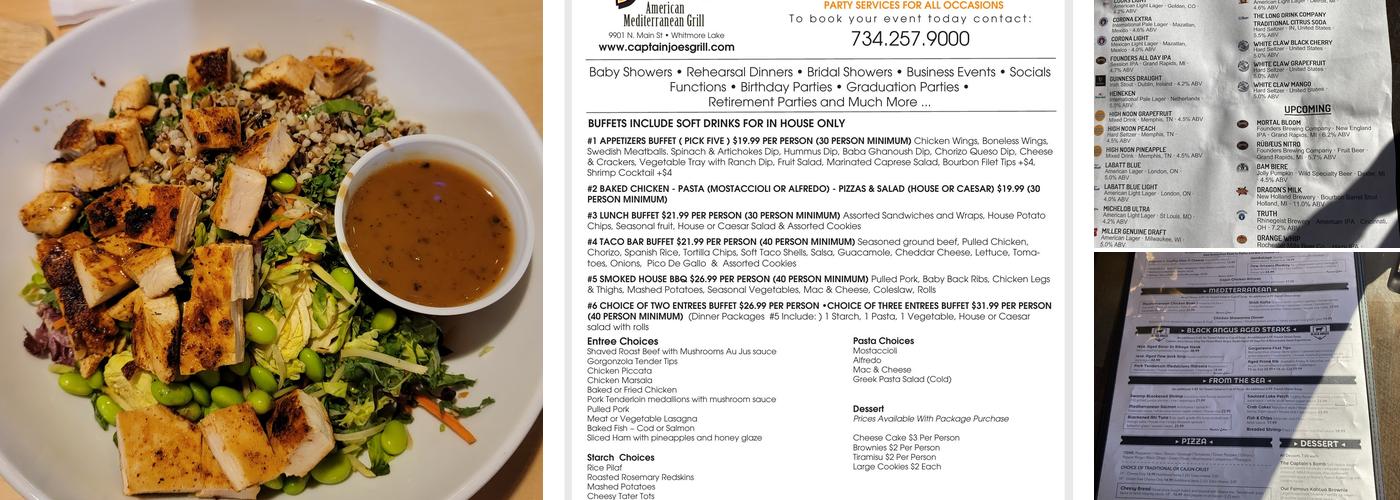 Captain Joe's Grill Menu