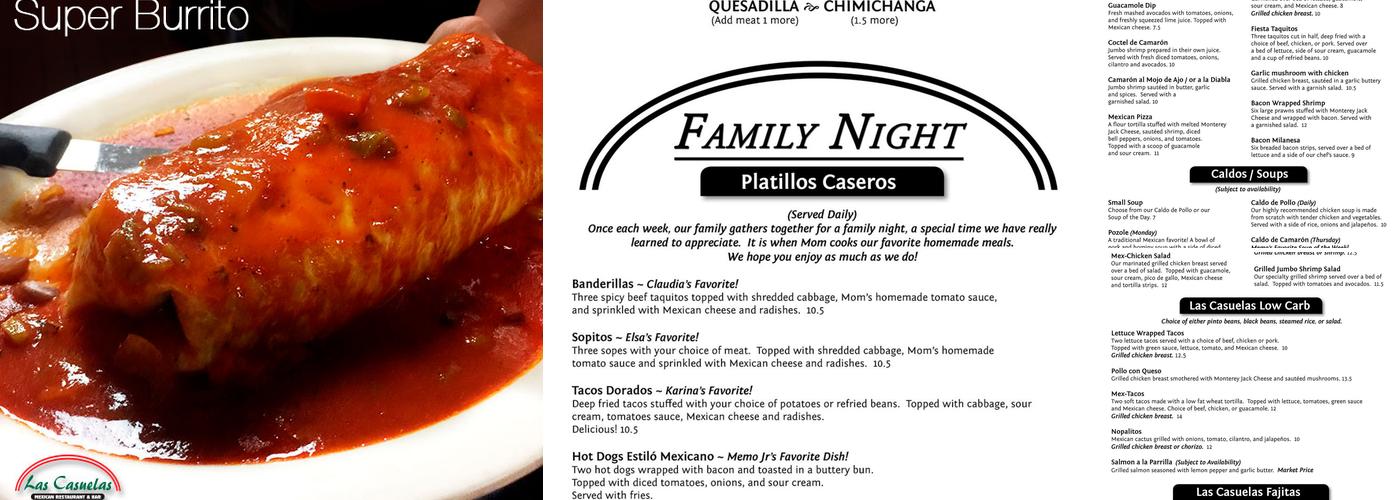 Las Casuelas Menu