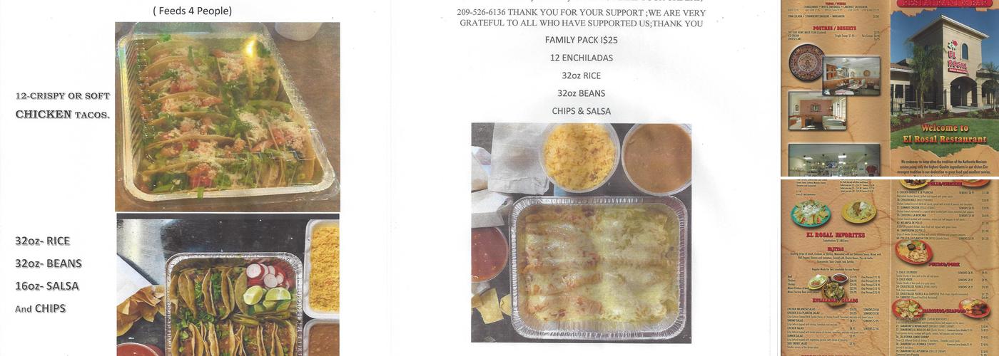 El Rosal 6 Menu