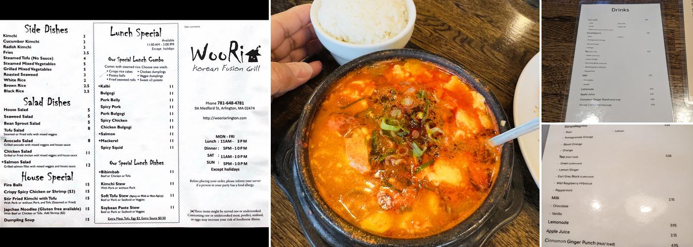 WooRi Korean Fusion Grill Menu