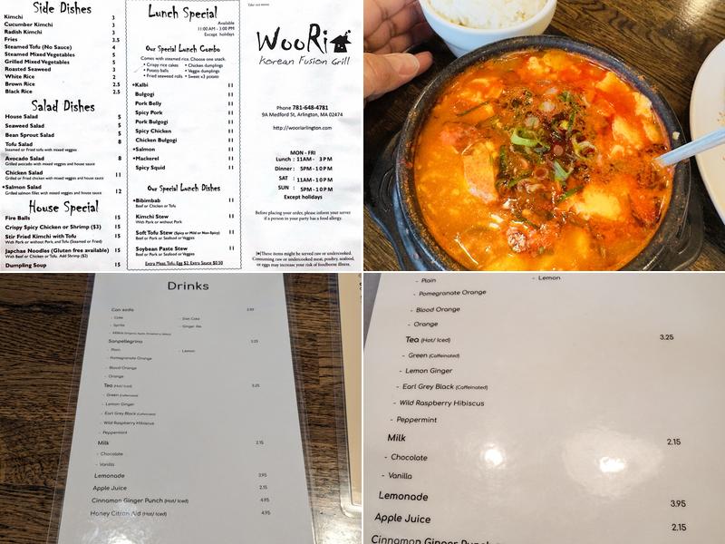WooRi Korean Fusion Grill Menu