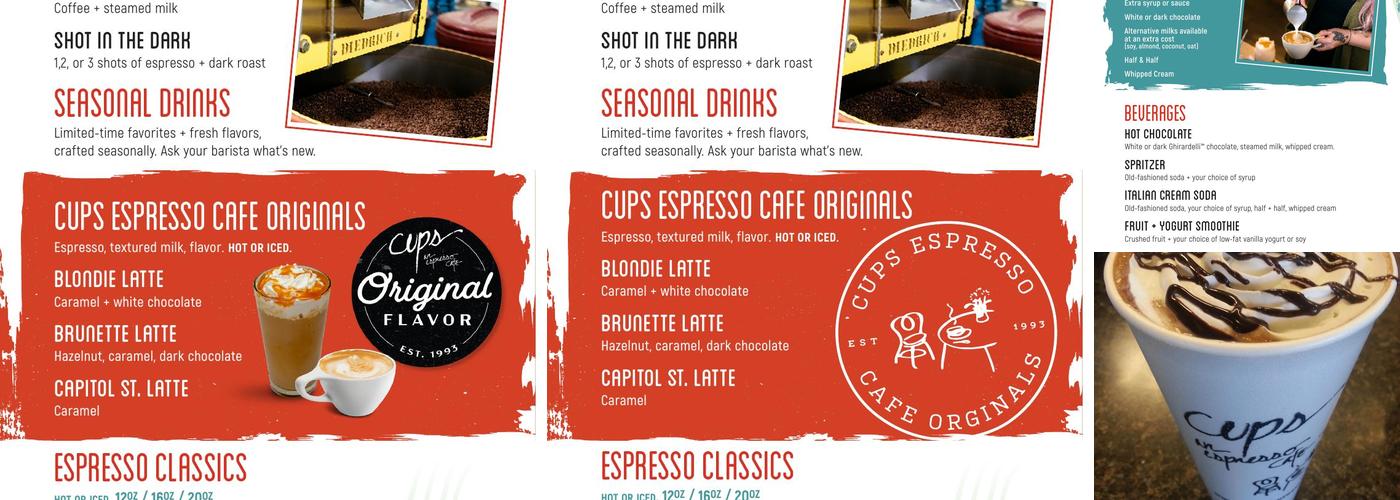Cups | An Espresso Café Menu