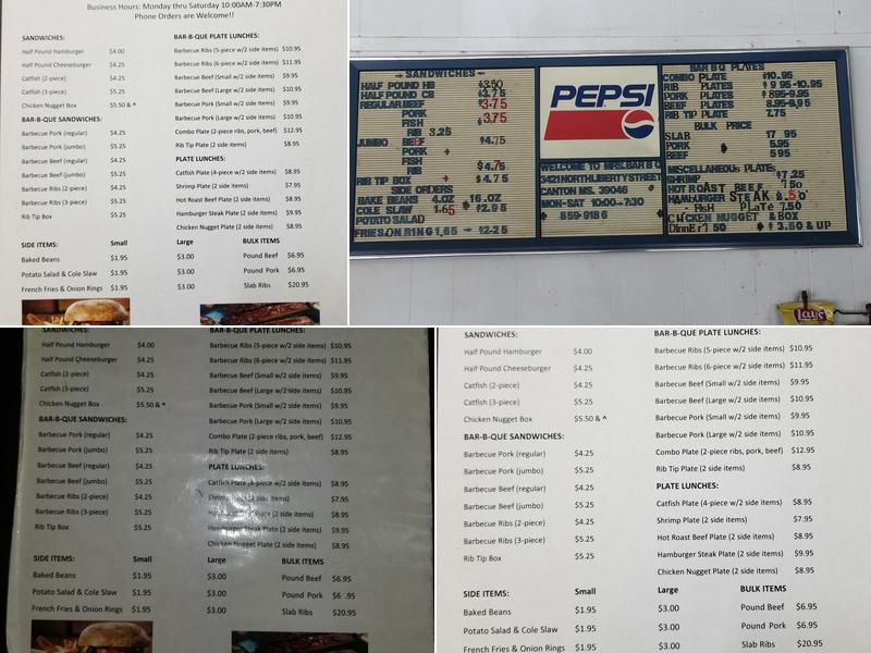 Ms Bar-B-Que Menu