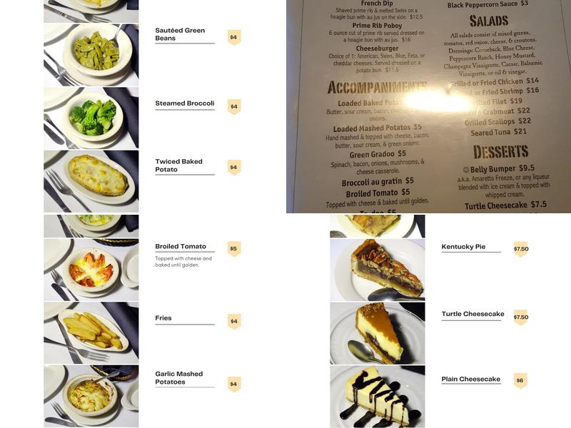 Kathryn's Steakhouse and Seafood Restaurant Menu