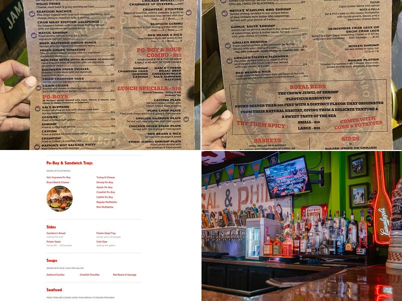 Sal and Phil's Menu