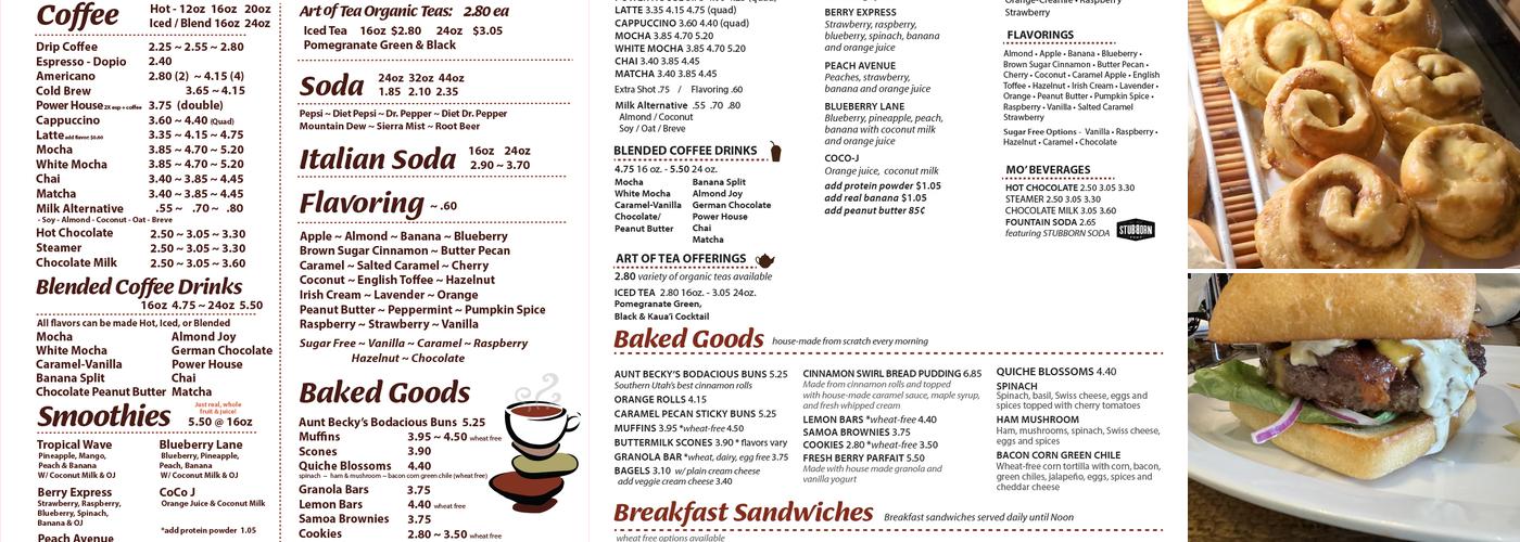 River Rock Roasting Company Menu