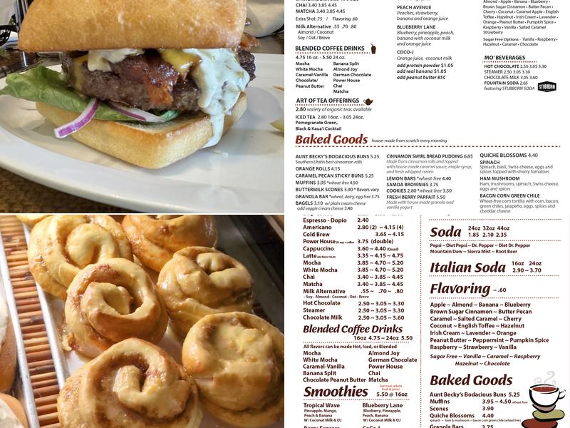 River Rock Roasting Company Menu