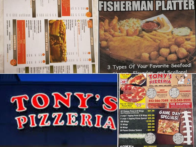 Tony's Pizzeria Menu