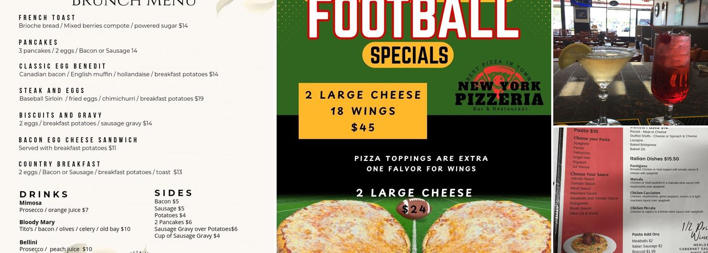 New York Pizzeria Menu