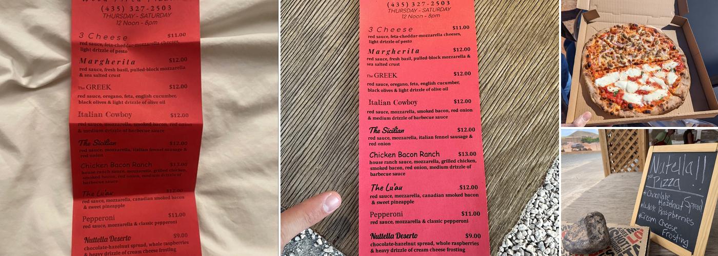 The Pizza Wagon Menu