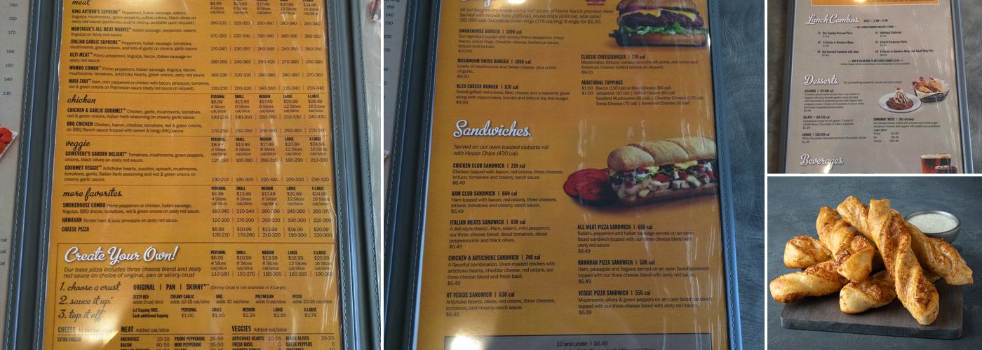 Round Table Clubhouse Menu