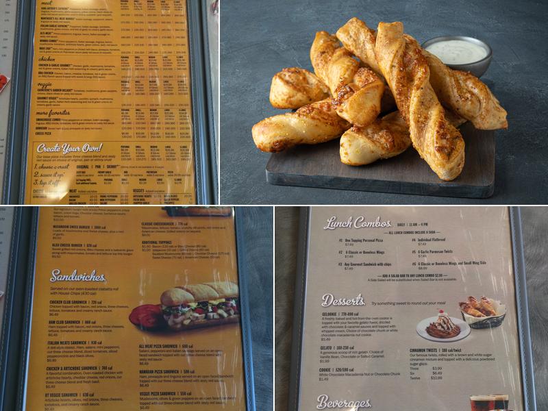 Round Table Clubhouse Menu