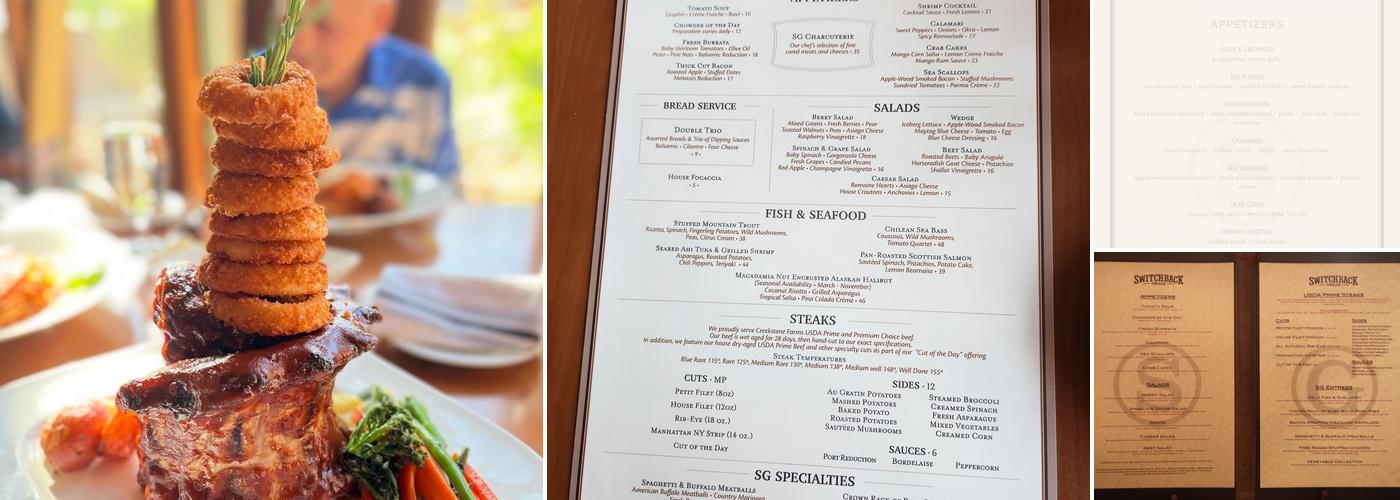 Switchback Grille Menu