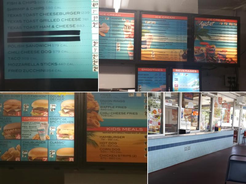 Fosters Freeze Menu