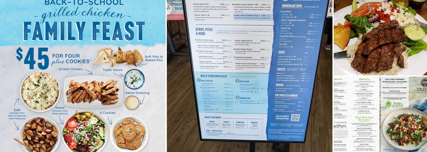 Taziki's Mediterranean Cafe - Suncrest Menu