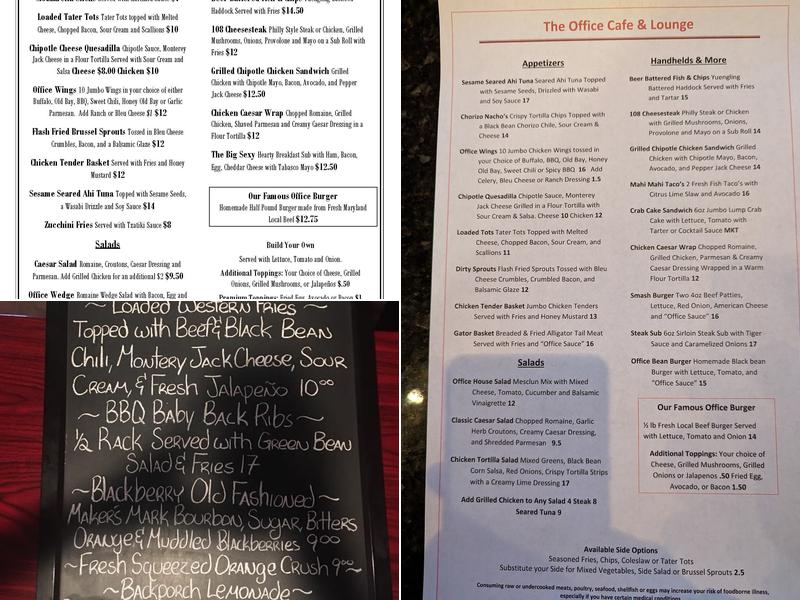 Office Cafe & Lounge Menu