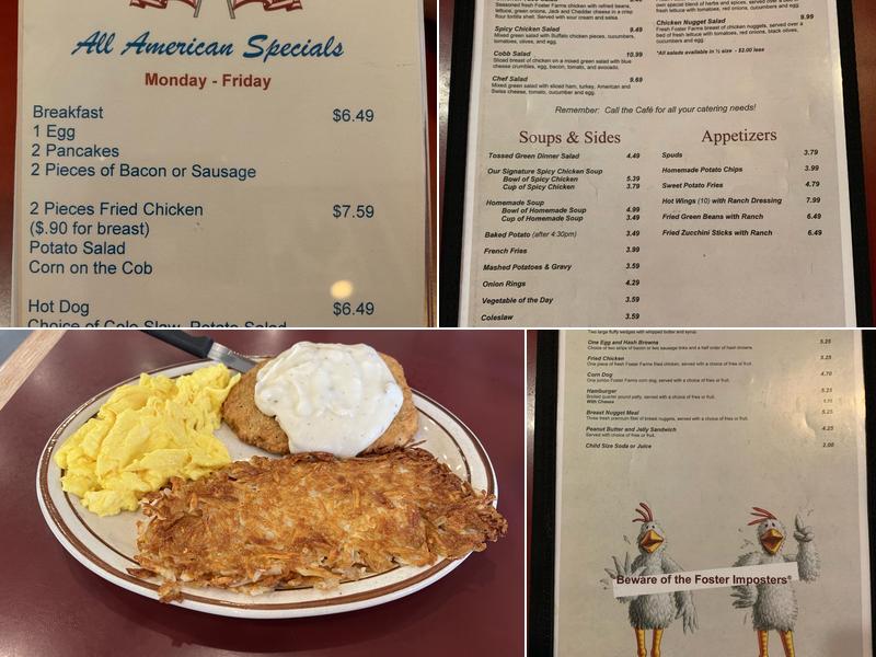 Foster Farms Livingston Cafe Menu