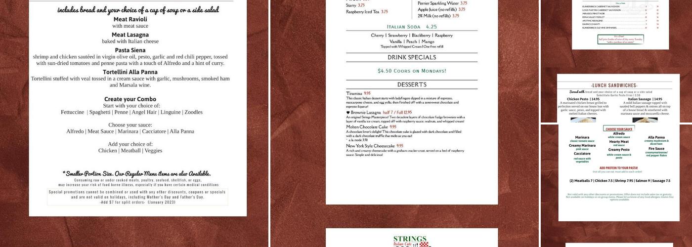 Strings Menu