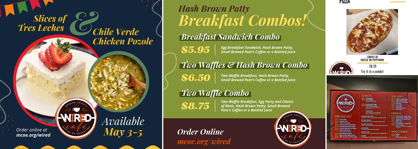 Wired Internet Coffee Bar Menu
