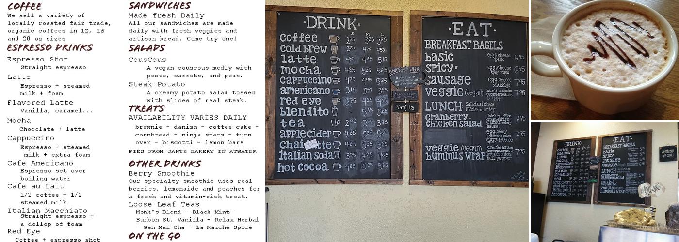 Coffee Bandits Menu