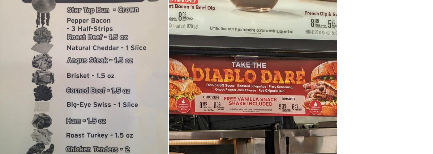 Arby's Menu