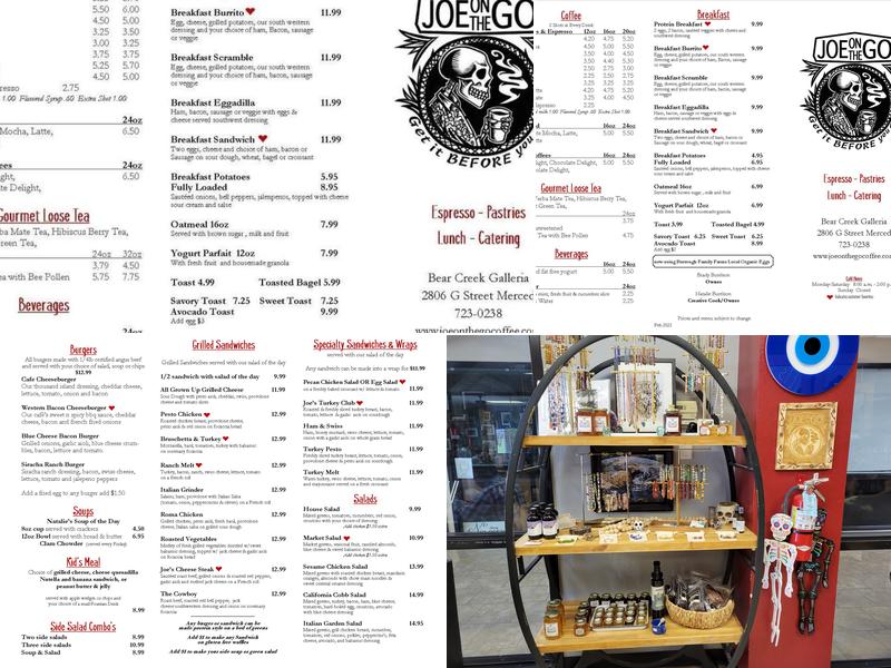 Joe On The Go Café & Catering Menu