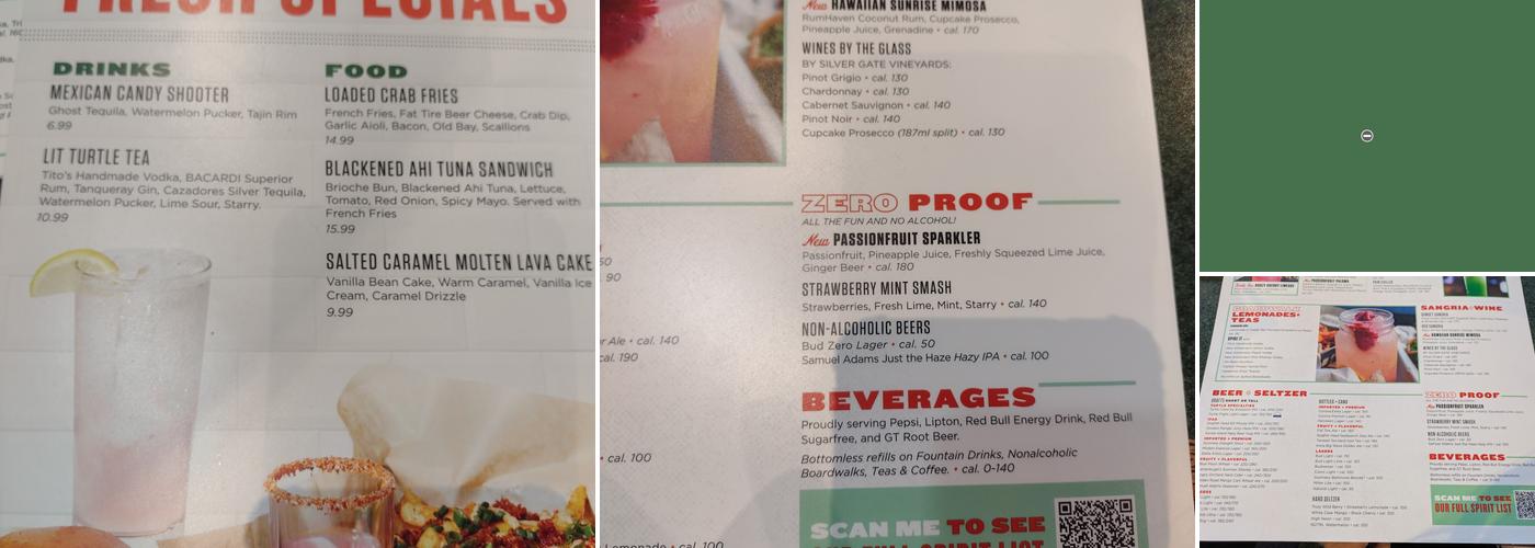 The Greene Turtle Sports Bar & Grille Menu