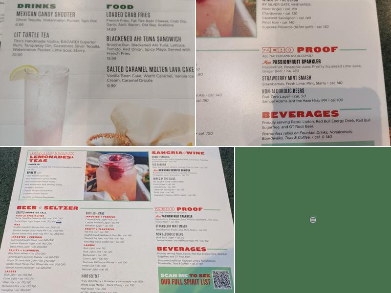 The Greene Turtle Sports Bar & Grille Menu