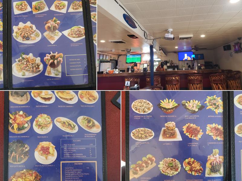 Mariscos La Playa Menu
