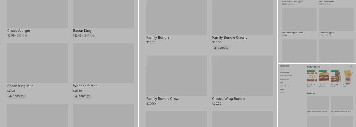 Burger King Menu