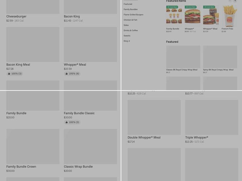 Burger King Menu