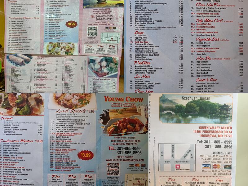 Young Chow Menu
