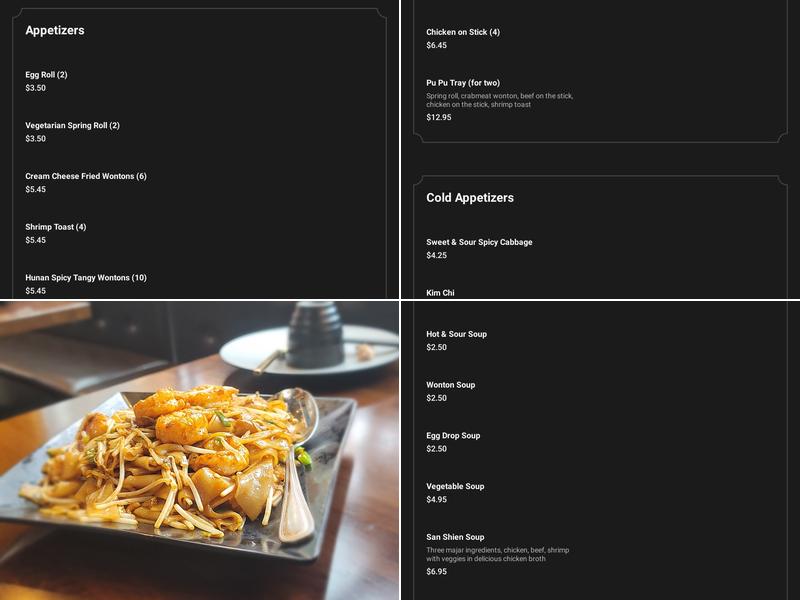 Asian Kitchen Menu