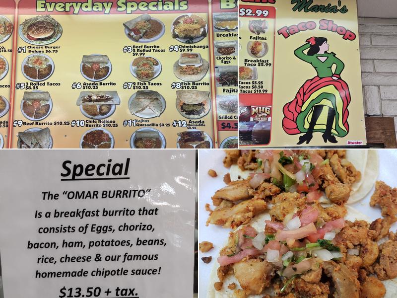 Maria's Taco Shop Menu