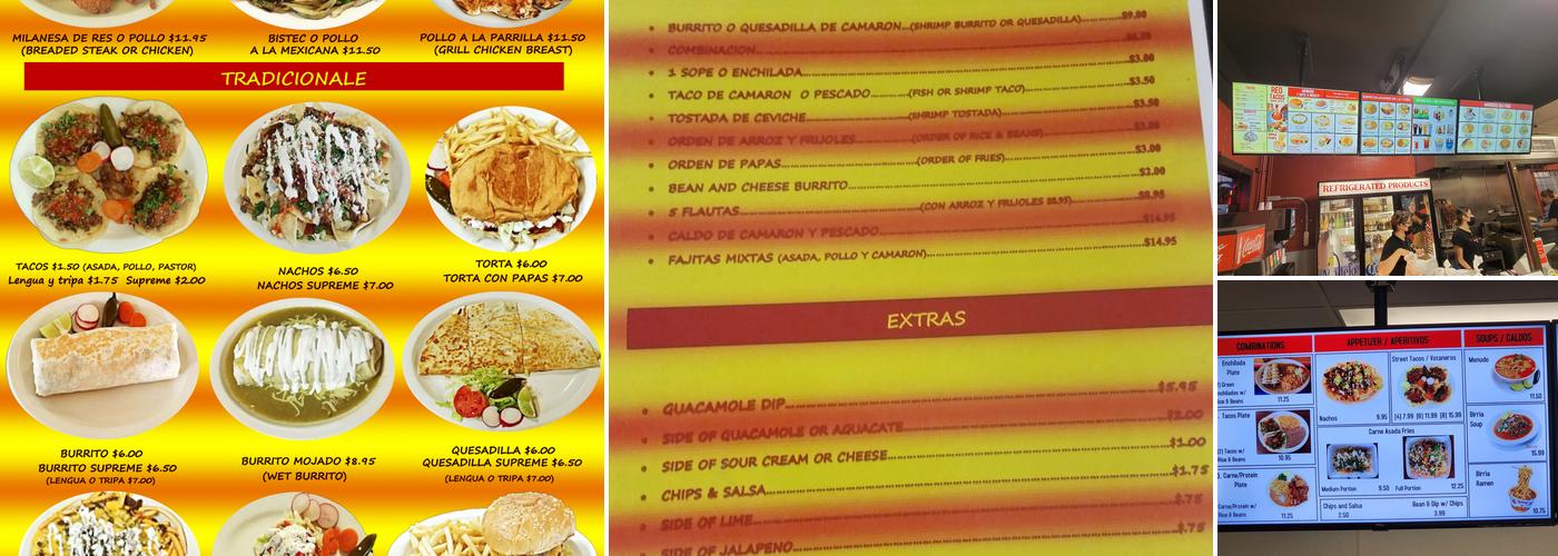 EL PALMAR TAQUERIA Menu