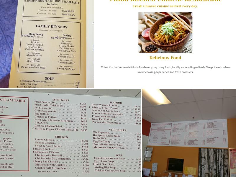 Chinese Kitchen Menu