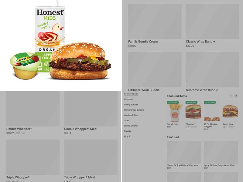 Burger King Menu