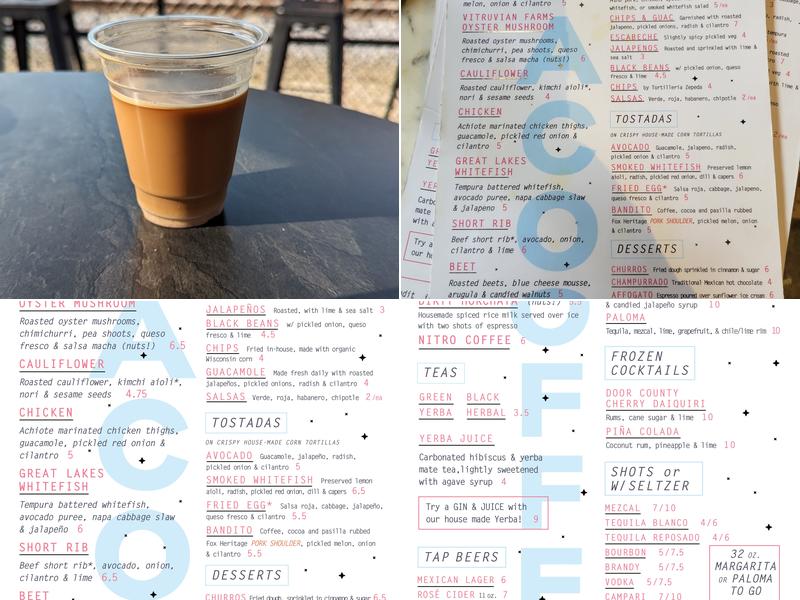 Bandit - Tacos & Coffee Menu