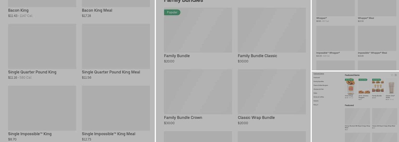Burger King Menu