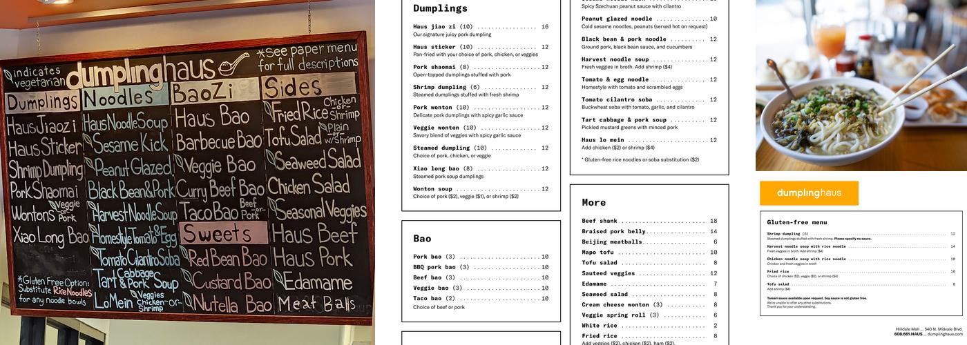 Dumpling Haus Menu